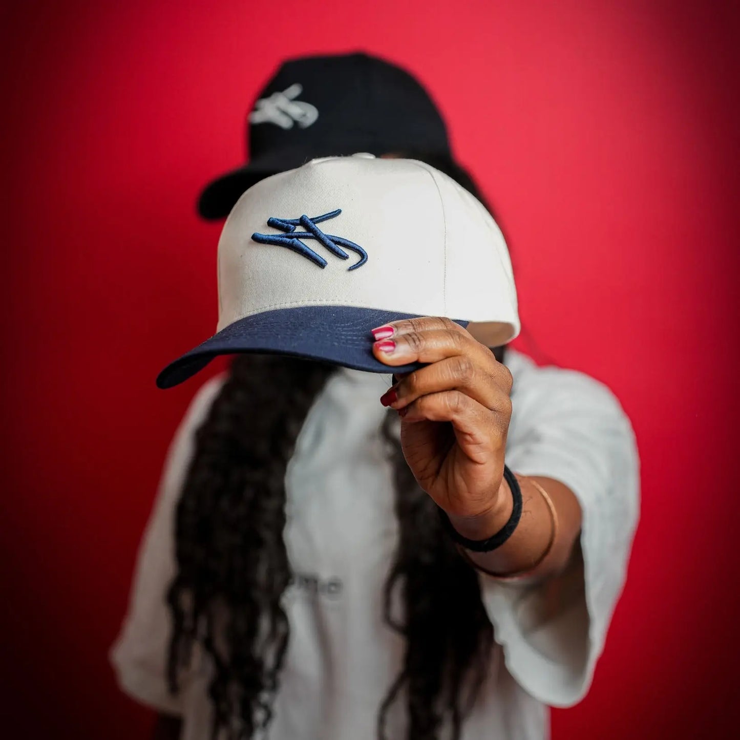 Fome Cap natural/ navy Don't Touch My Hair