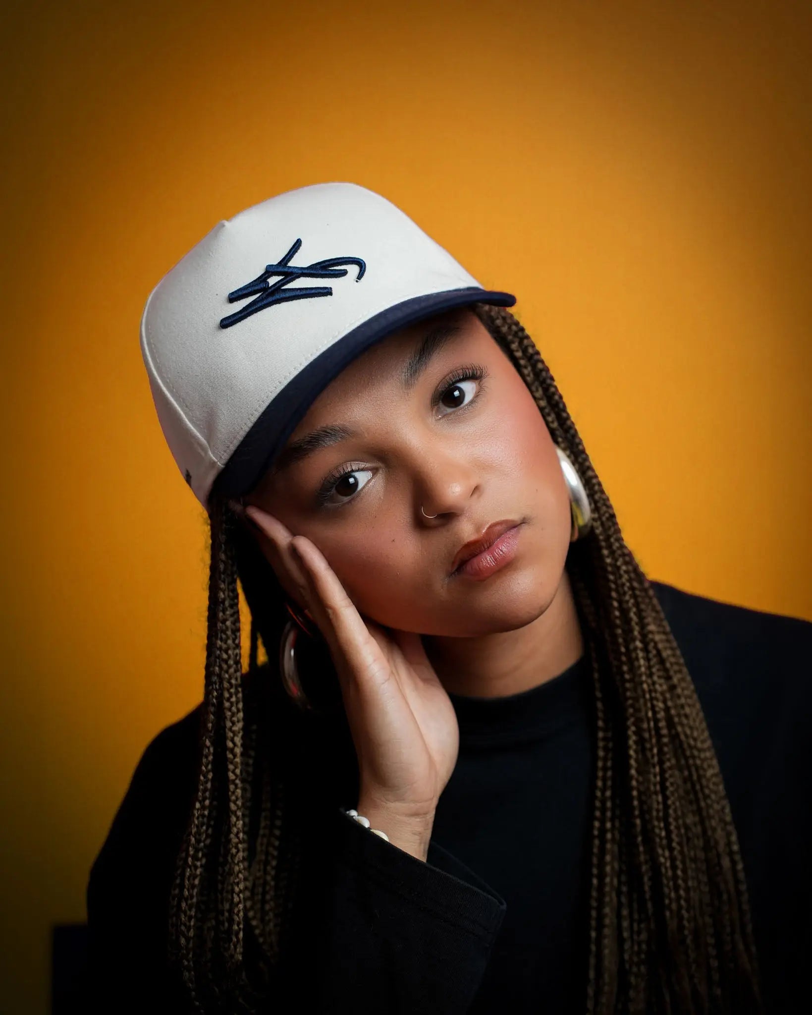 Fome Cap natural/ navy Don't Touch My Hair